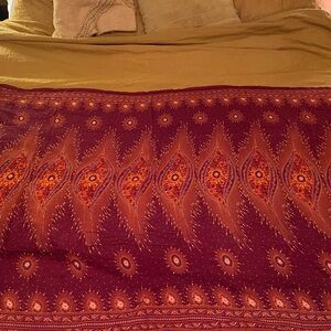 Bohemian Maroon and Orange sarong